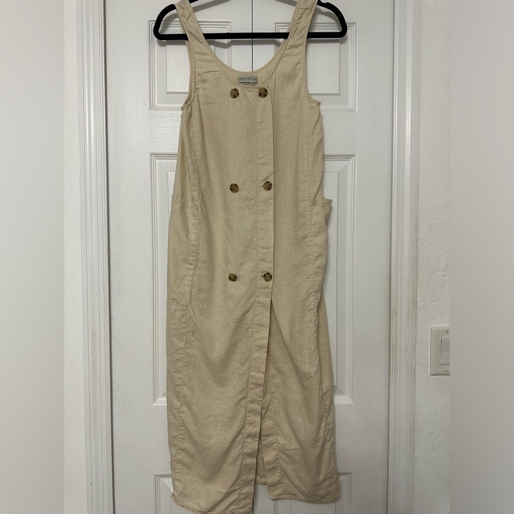 Khaki button‎ down maxi dress